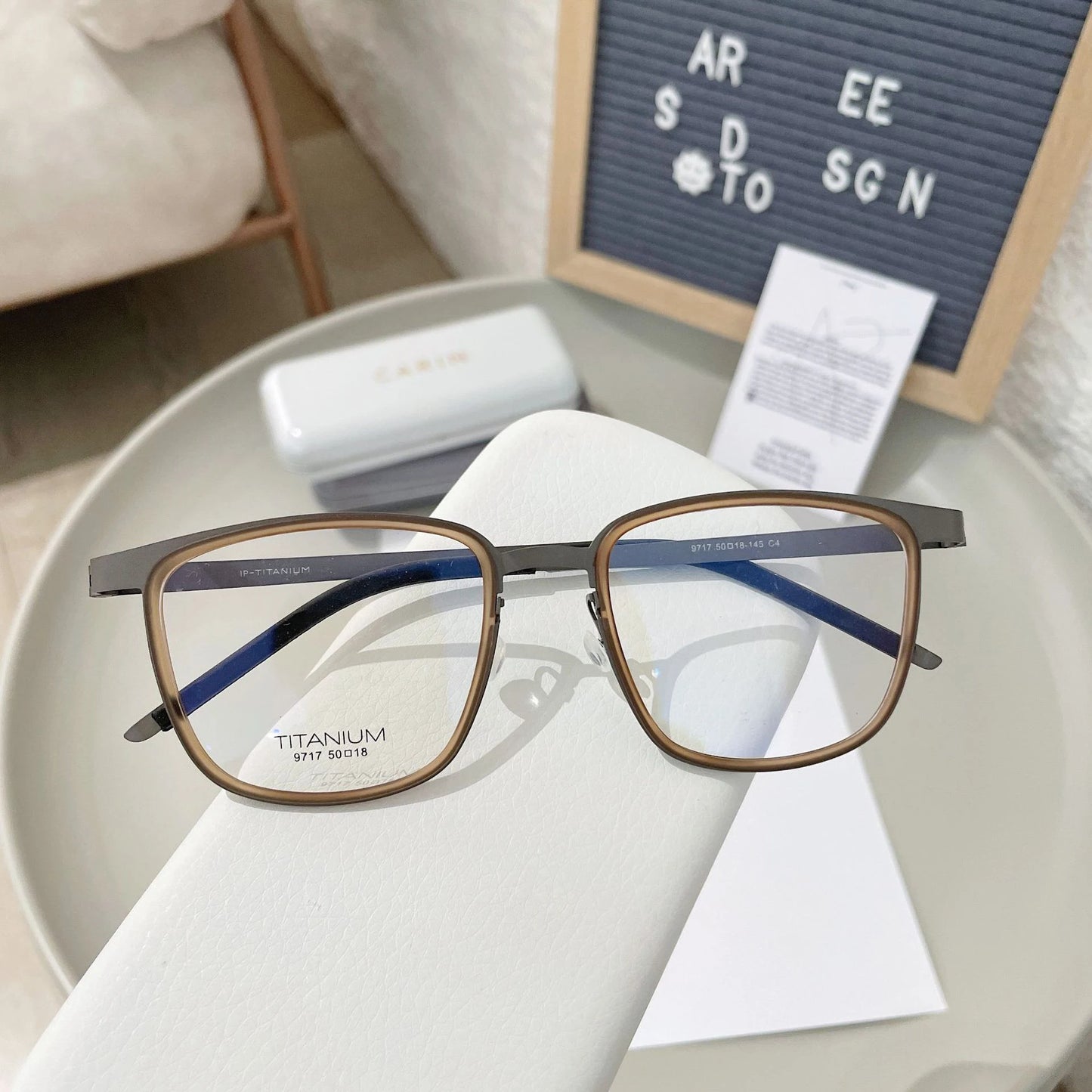 Ultralight Titanium Square Retro Eyeglasses | Professional Business Frames