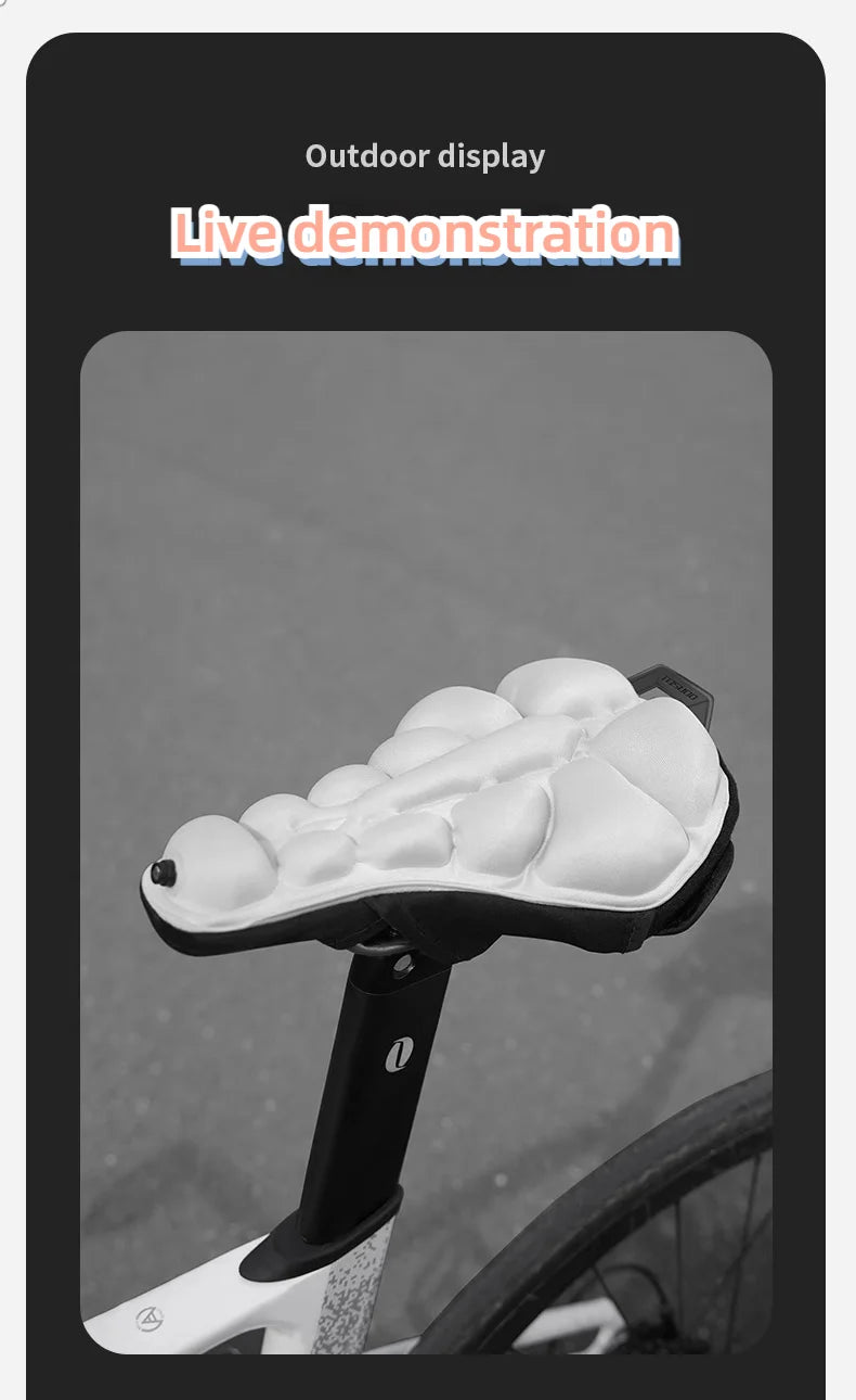 Universal Bicycle Cushion Cover | 3D Inflatable Comfort for Riders
