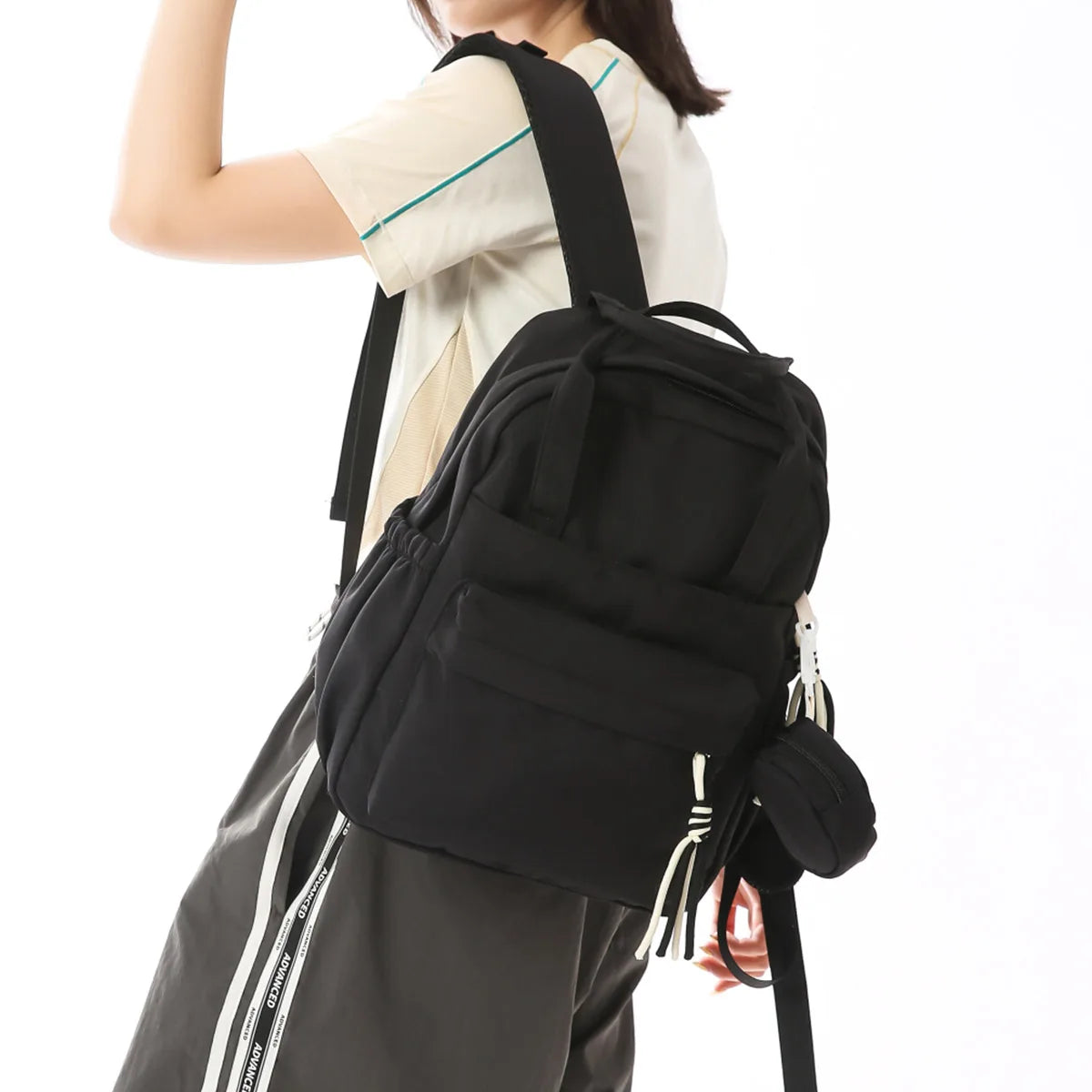 Junior High School and High School Students' Schoolbags, High-Looking, Fresh, Large-Capacity Backpacks, Student Stress-Reducing and Spine-Protecting 2026 New Lightweight Models