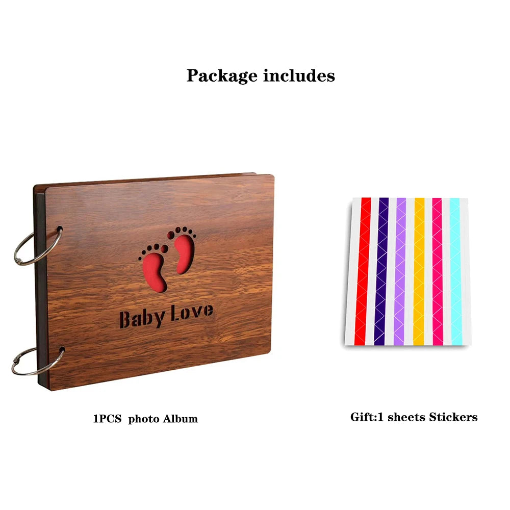 Álbum de Fotos DIY de Madera Vintage | Recuerdos y Almacenamiento para Scrapbook