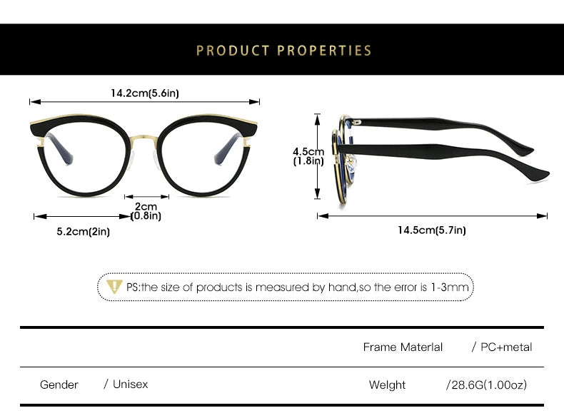 Stylish Cat Eye Eyeglasses | Trendy Colorful Computer Specs