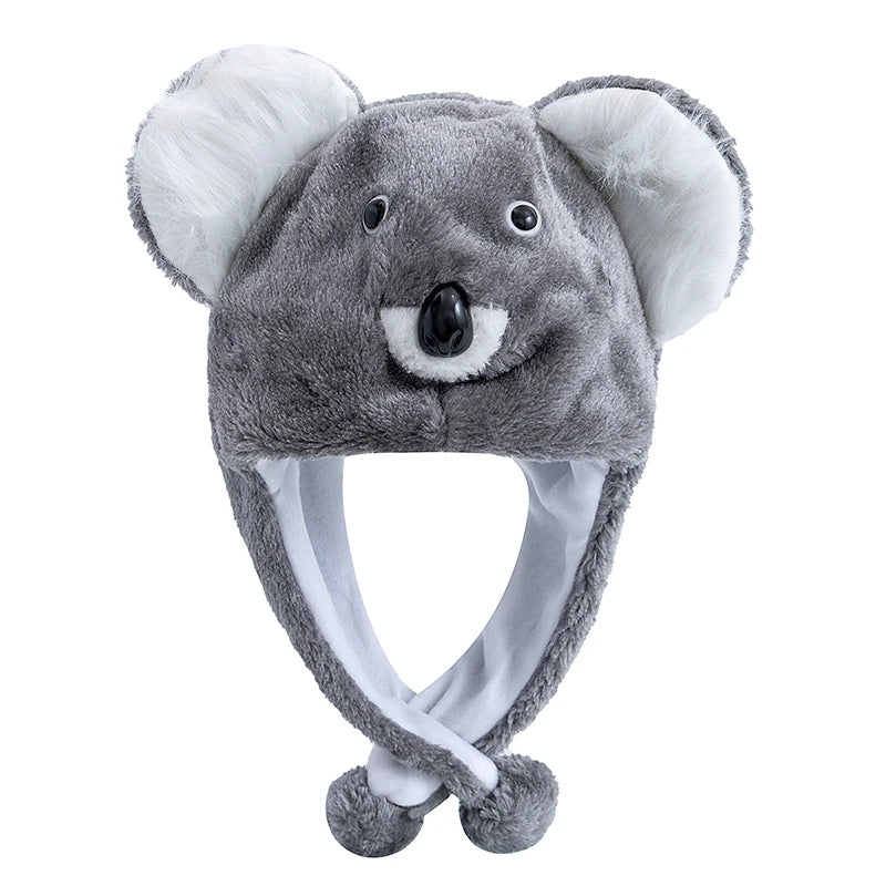 Unisex Funny 3D Bulls Head Plush Winter Beanie | Cozy Cartoon Hat