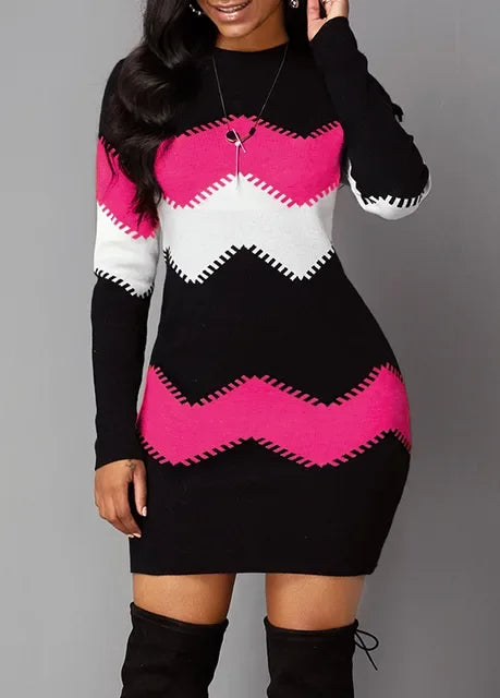 Boho Vintage Striped Women's Dress | Elegant Casual Party Wear