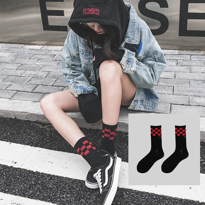 Stylish Butterfly Crew Socks for Women | Kawaii Streetwear Fashion