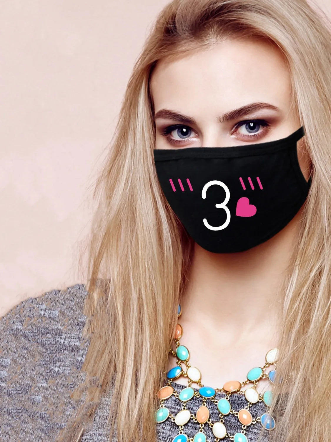 Funny Expression Anime Party Mouth Face Mask | Unisex Kawaii Mask