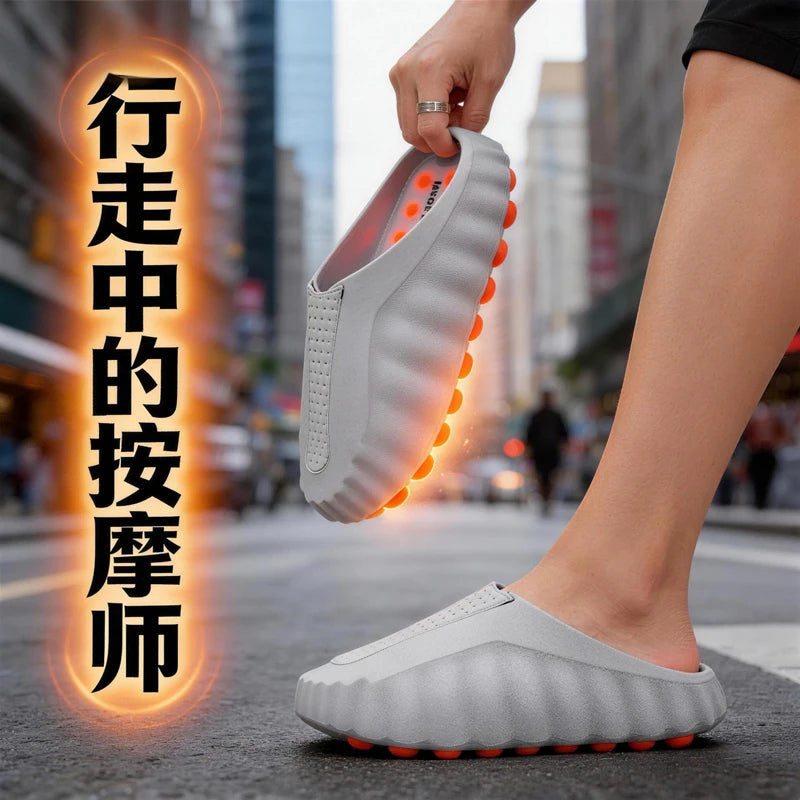 Comfortable Summer Couple Slippers | Massage Particles Slides