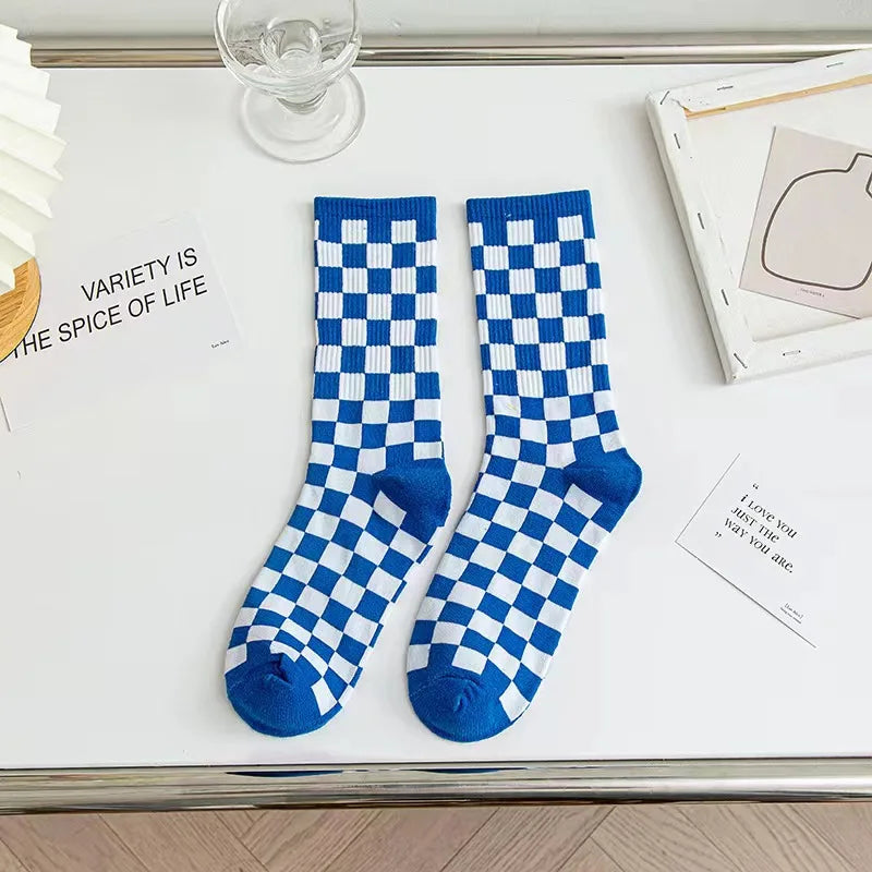 Unisex Checkboard Fashion Socks | Trendy Streetwear Essentials