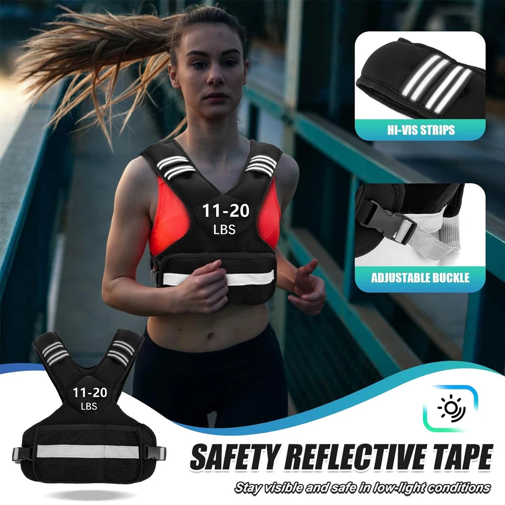Adjustable Weighted Vest for Enhanced Workouts | 11-20lbs