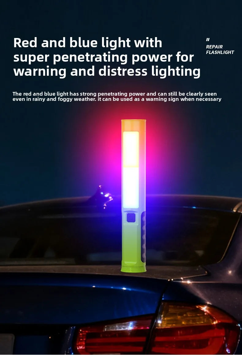 Dual-Side COB Foldable Work Light | Super Bright Emergency Flashlight