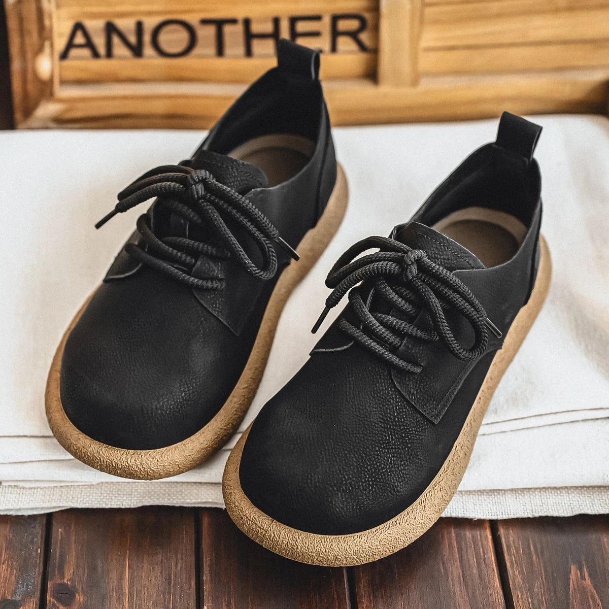 Men's Plus Size Retro PU Leather Ankle Shoes | Comfortable Casual Wear