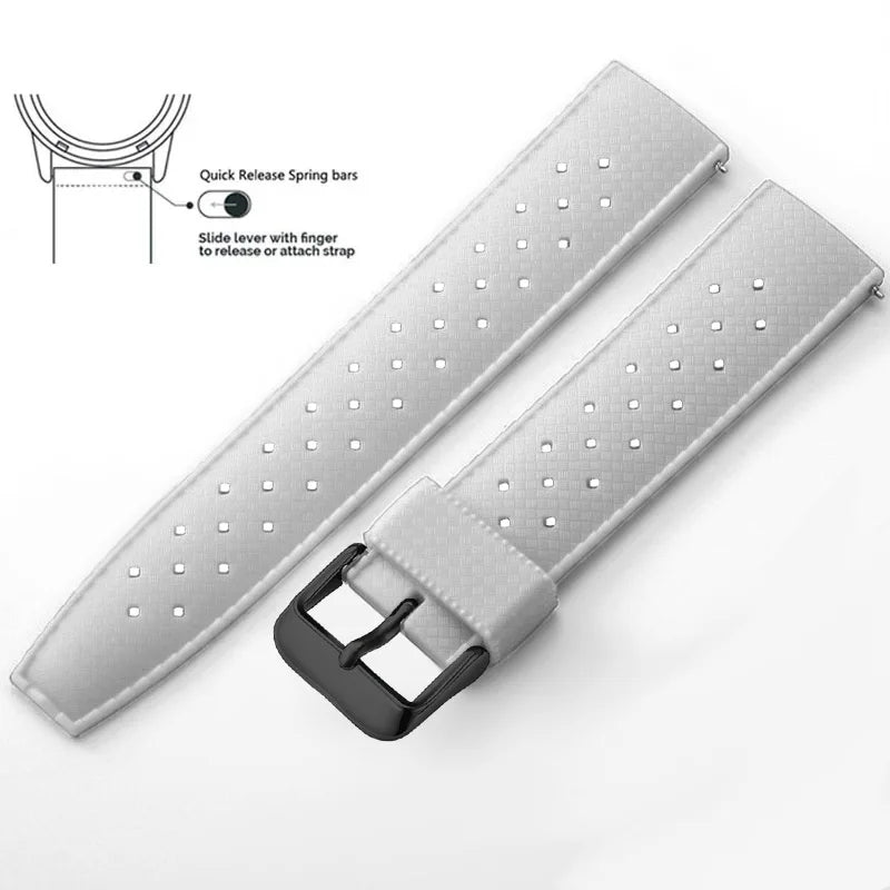 Tropical Silicone Watch Band | Quick Release Rubber Strap