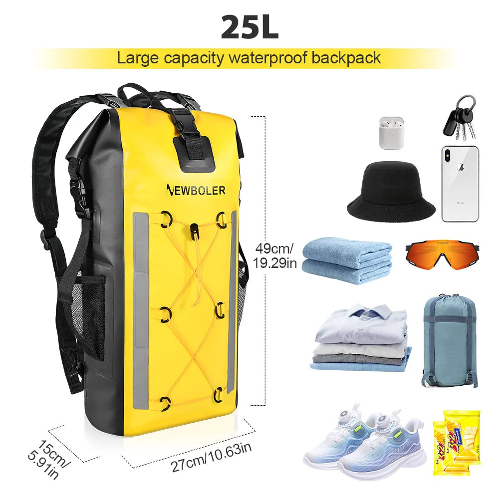 Waterproof Kayak Dry Bag | Large Swimming Backpack for Adventure