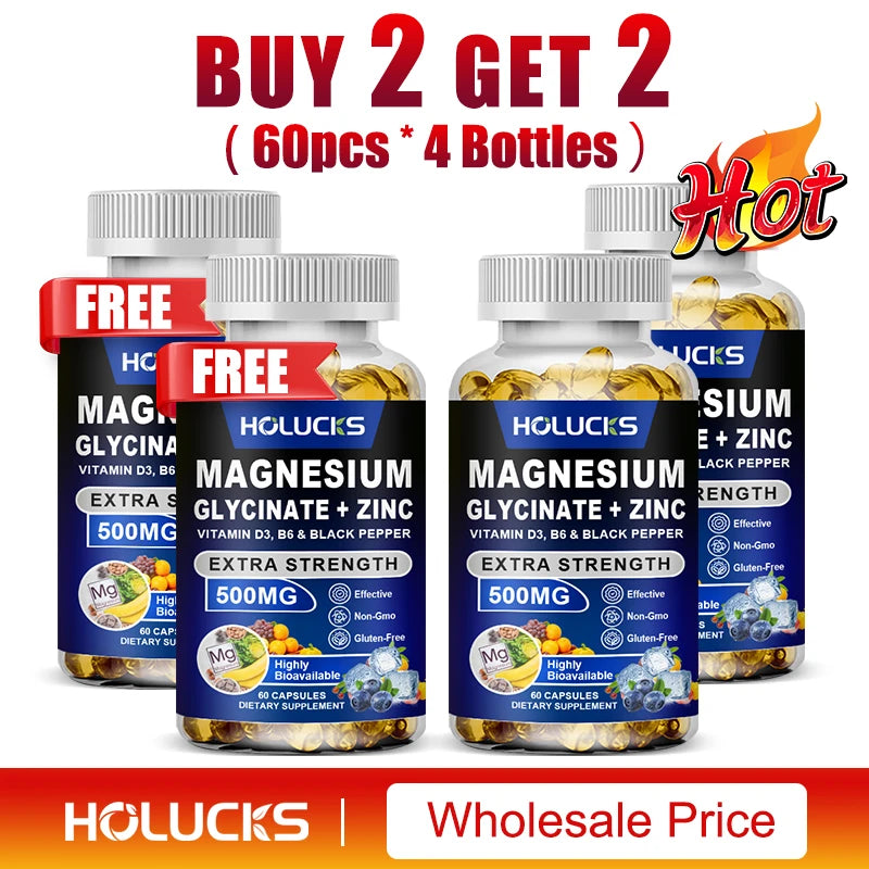 Magnesium Glycinate & Zinc Supplement | Optimize Sleep & Stress Relief