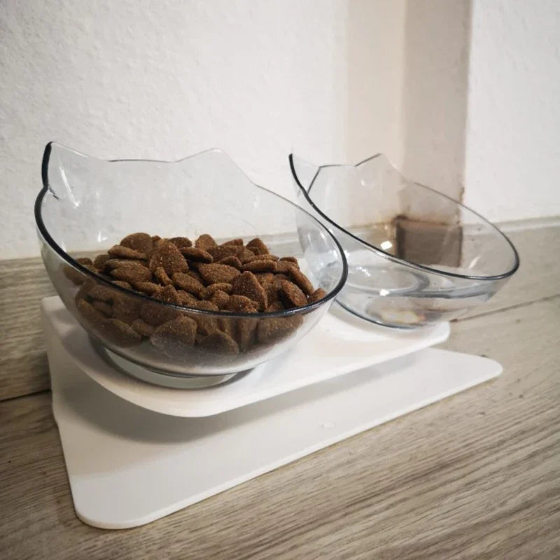 Non-Slip Double Pet Bowl with Stand | Ideal for Cats and Dogs