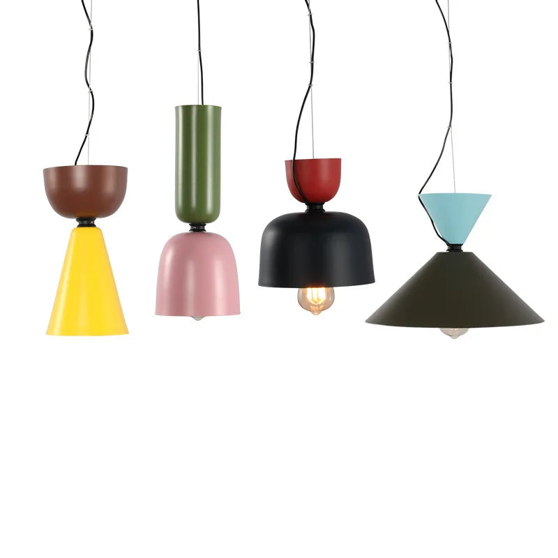 Danish Macaron Colors Pendant Lamp | Creative LED Indoor Lighting