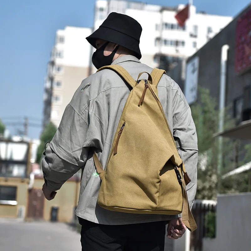 Large Capacity Canvas Backpack for Travel & Commute | Stylish & Versatile