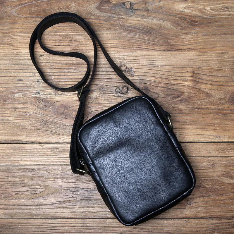 Bandolera de cuero genuino para hombre | Elegante y duradera