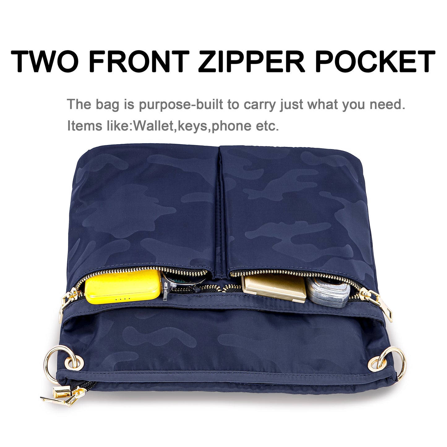 Stylish Crossbody Nylon Handbag | Lightweight Multi-Pocket Bag