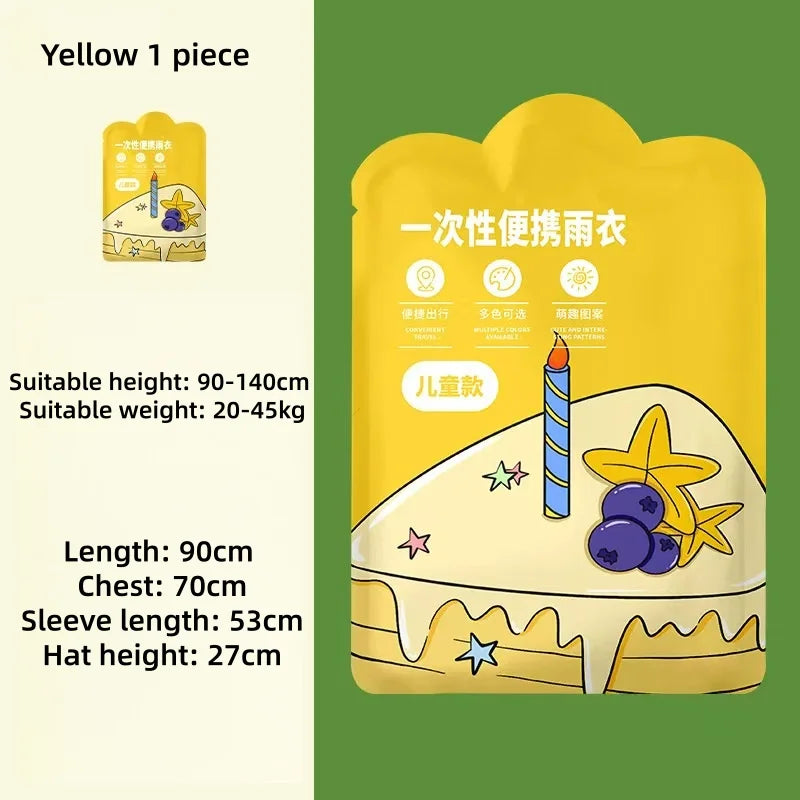Children's Portable Disposable Raincoat for Outdoor Adventures