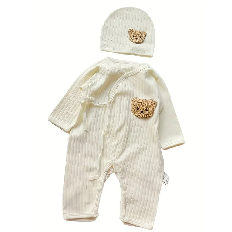 Cute Infant Baby Romper Jumpsuit with Hat | All Seasons Outfit