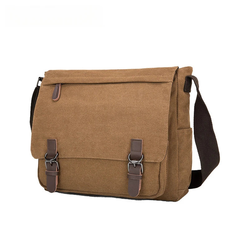 Bolso cruzado de lona unisex moderno | Elegante bolso para portátil de estudiante