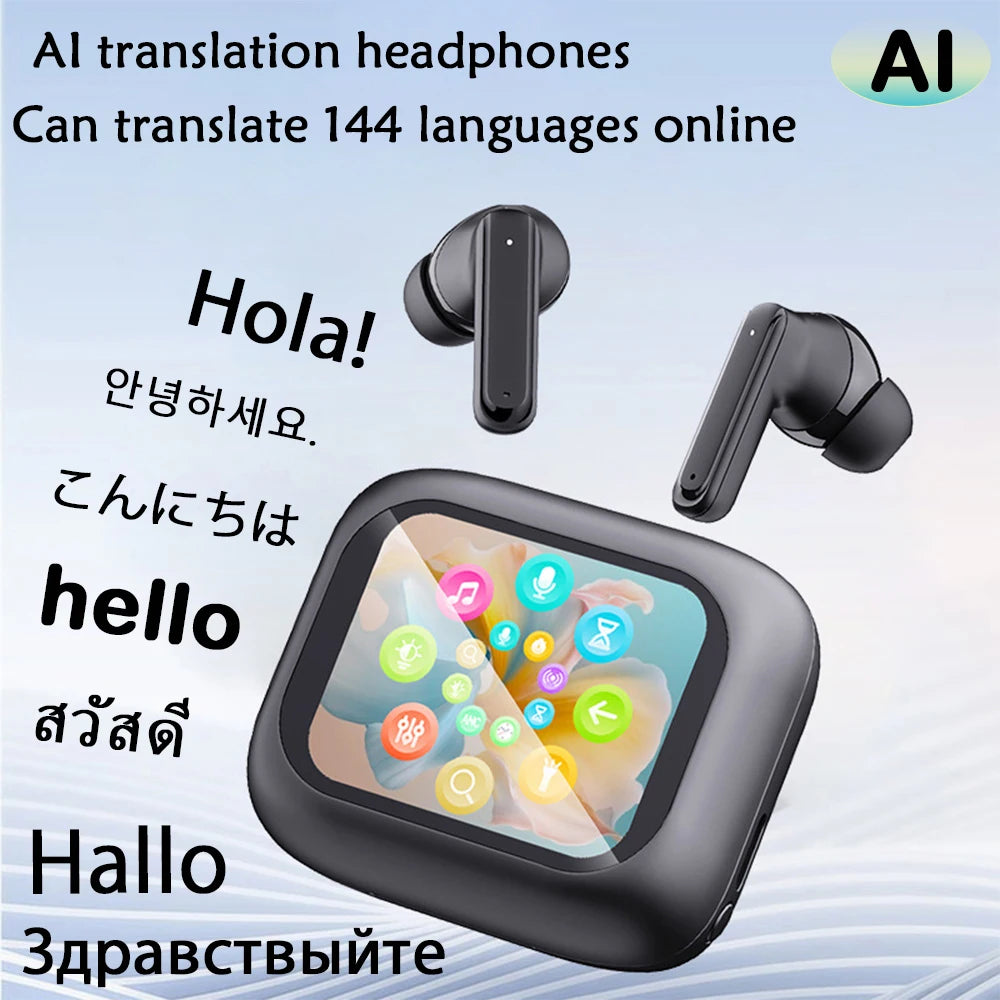 AI Translation Earphones | 144 Languages & Bluetooth 5.3 Sound