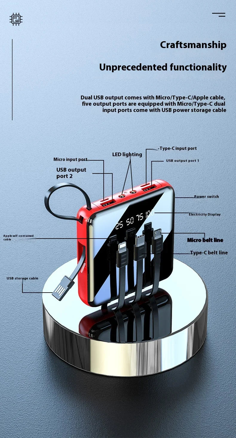 200000mAh Power Bank | Fast Charging Portable Battery Charger