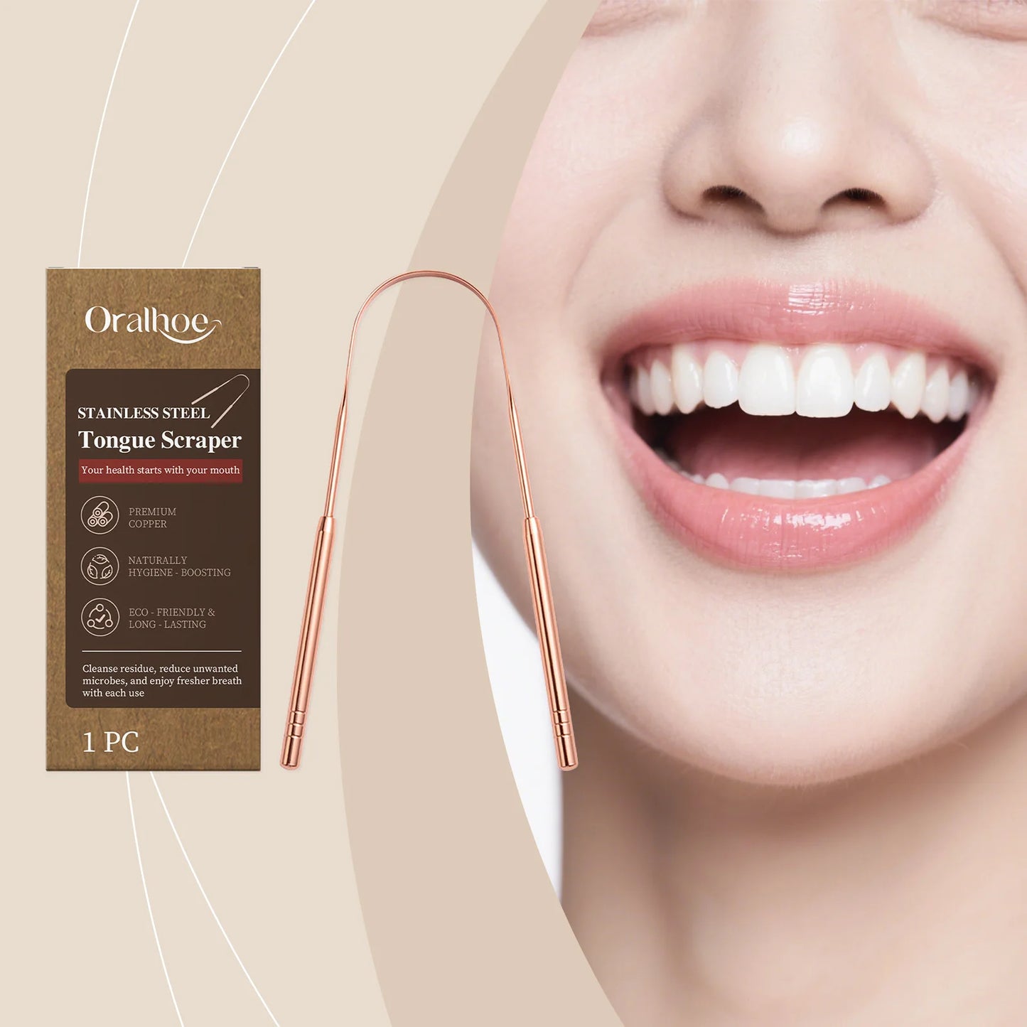 Stainless Steel Tongue Scraper | Freshen Breath & Enhance Oral Care