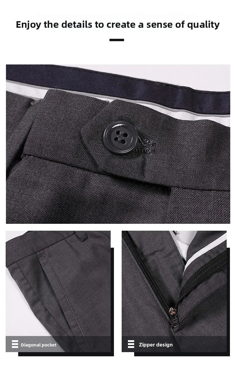 Men's Relaxed Fit Business Suit Pants | Stylish Office Trousers
