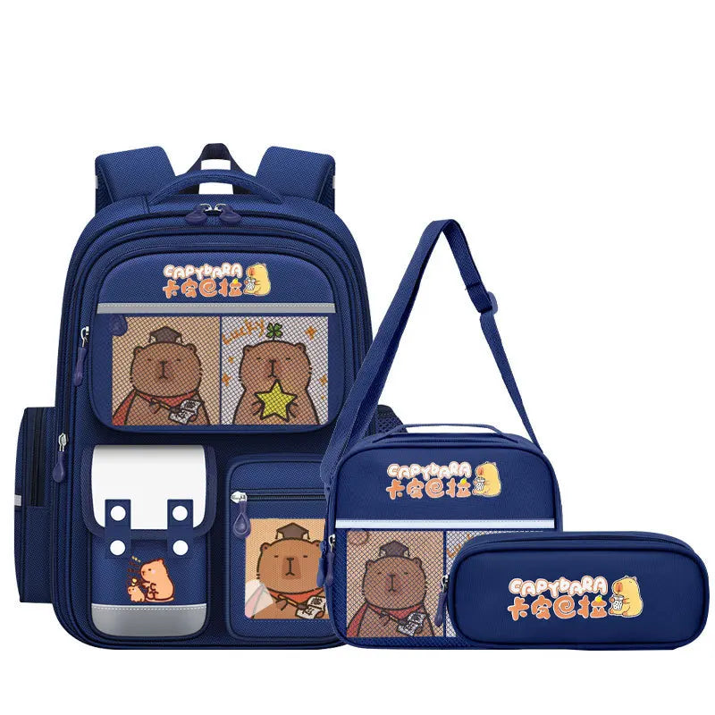 Cute Capybara School Bags for Kids | Fun Backpack Set