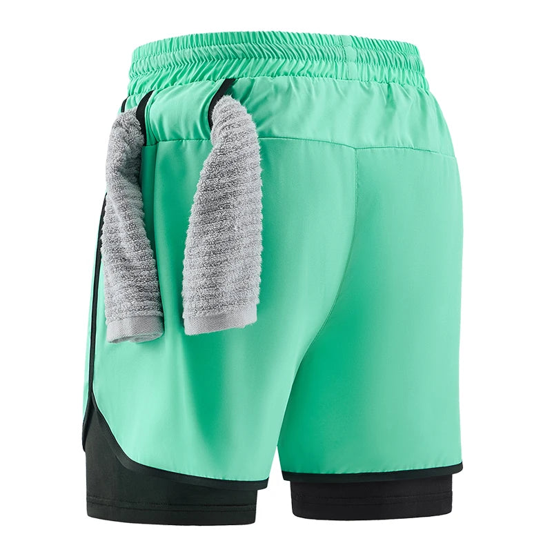 Men's 2-in-1 Camo Running Shorts | Quick Dry Gym Wear