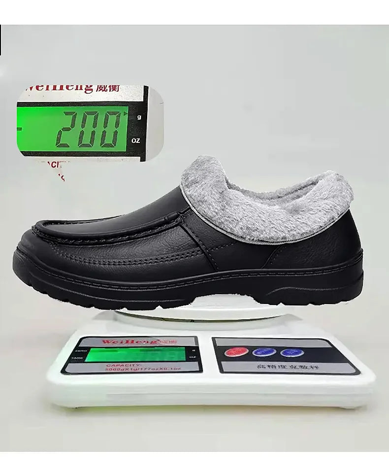 Men’s Waterproof Winter Work Slippers | Warm Anti-Slip Casual Shoes