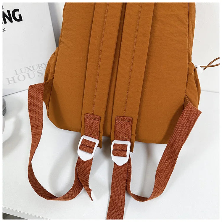 Lightweight Macaron Color Oxford Backpack for Women | Casual Chic bag