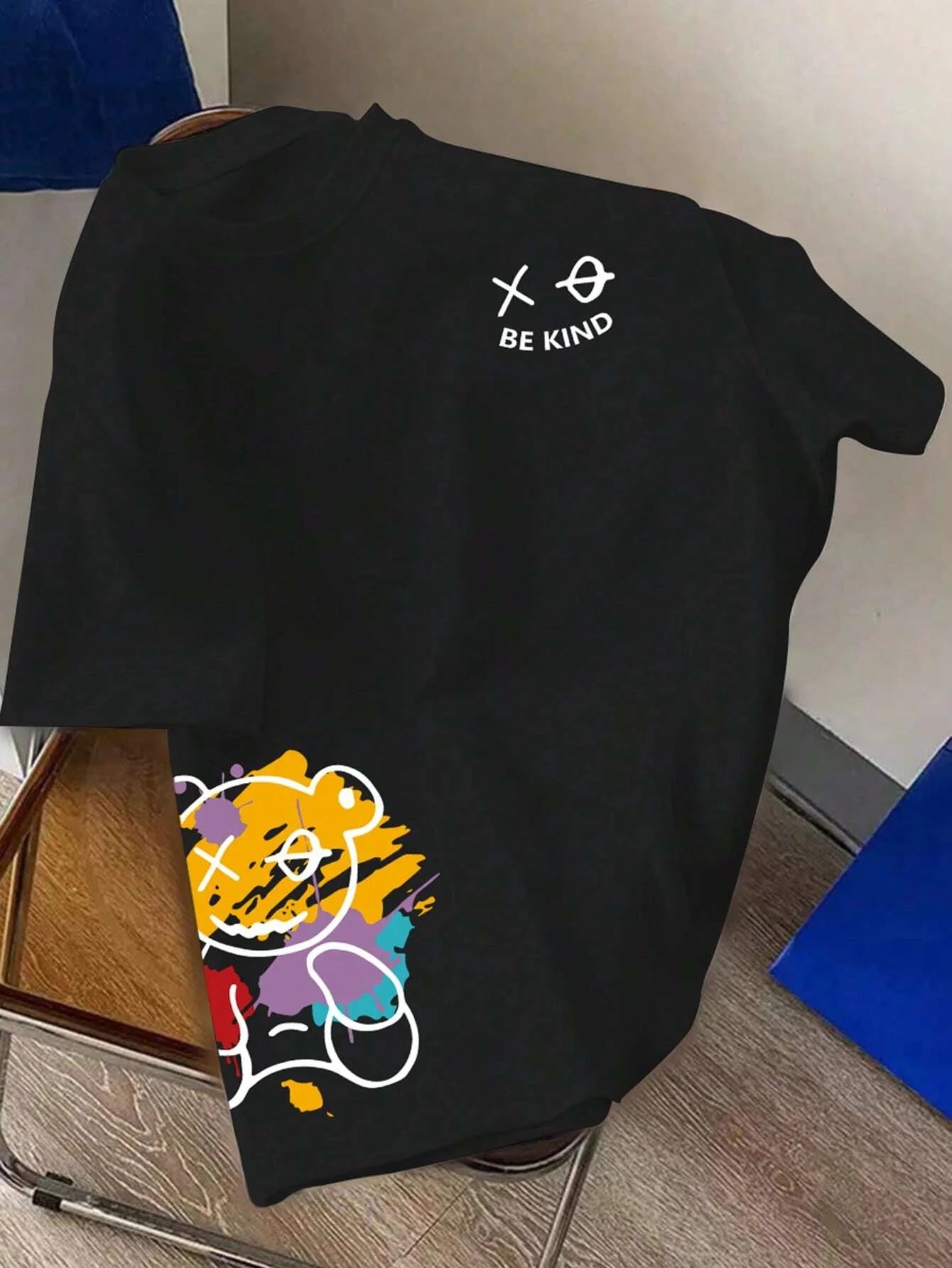 Men's Casual Cartoon Print T-Shirt | Comfortable 100% Cotton Top