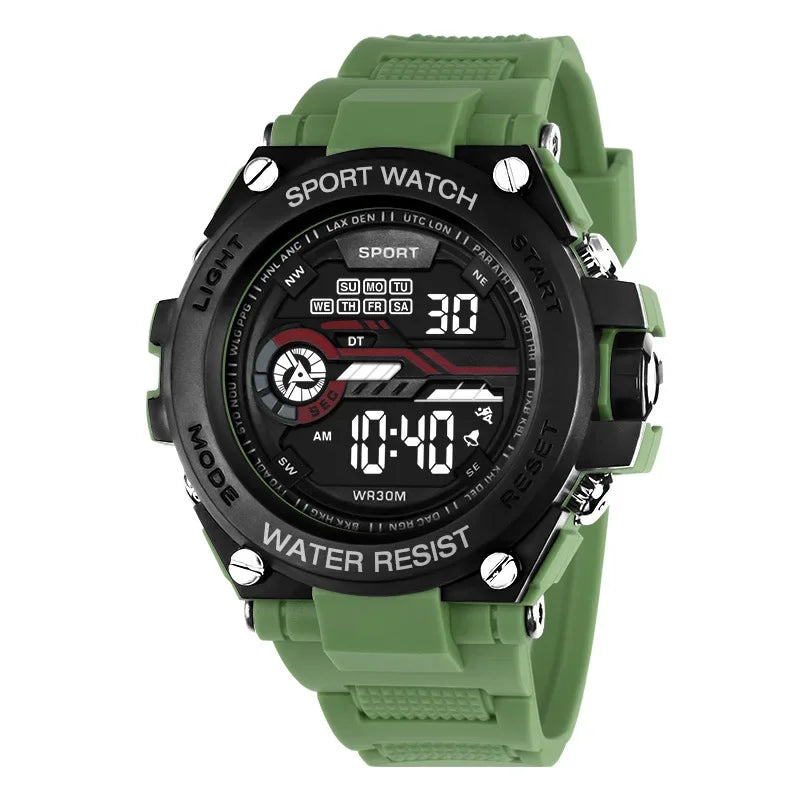 Men's Waterproof Sports Watch | Multifunctional Digital Military Design