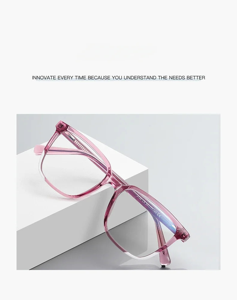 Stylish Women's Square Frame Anti-Blue Light Glasses