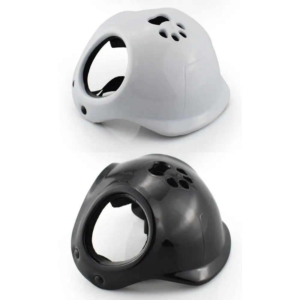 Adjustable Plastic Pet Dog Helmet | Safety Headgear for Pets