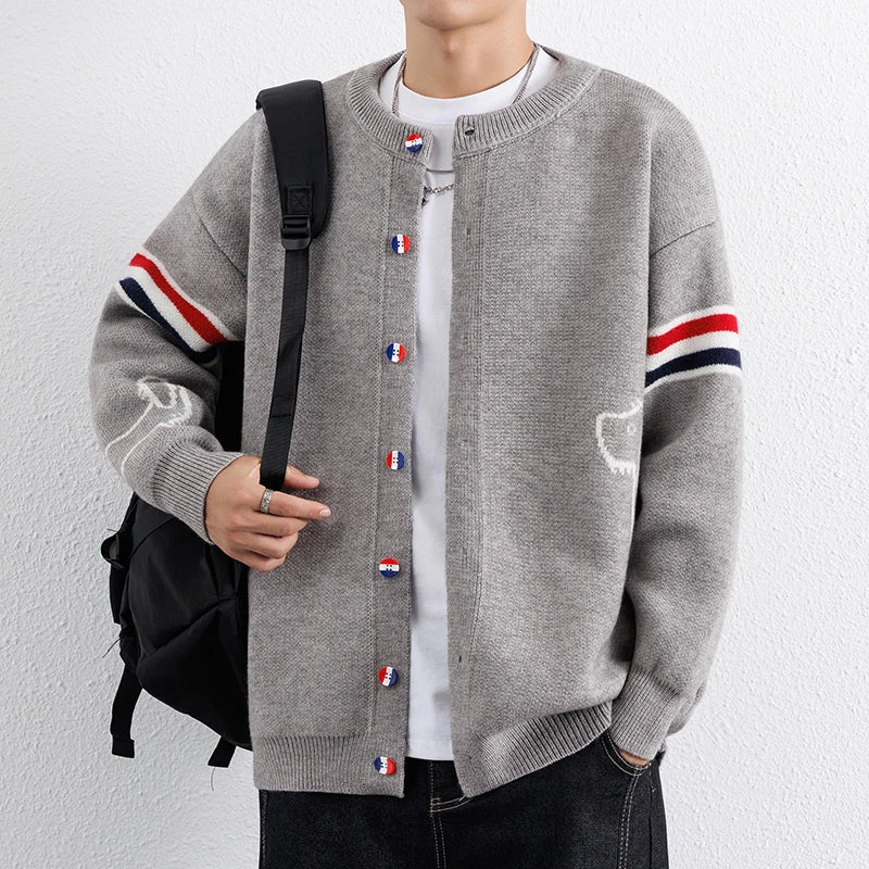 Men's Knitted Cardigan Jacket | Stylish Autumn Winter Sweater