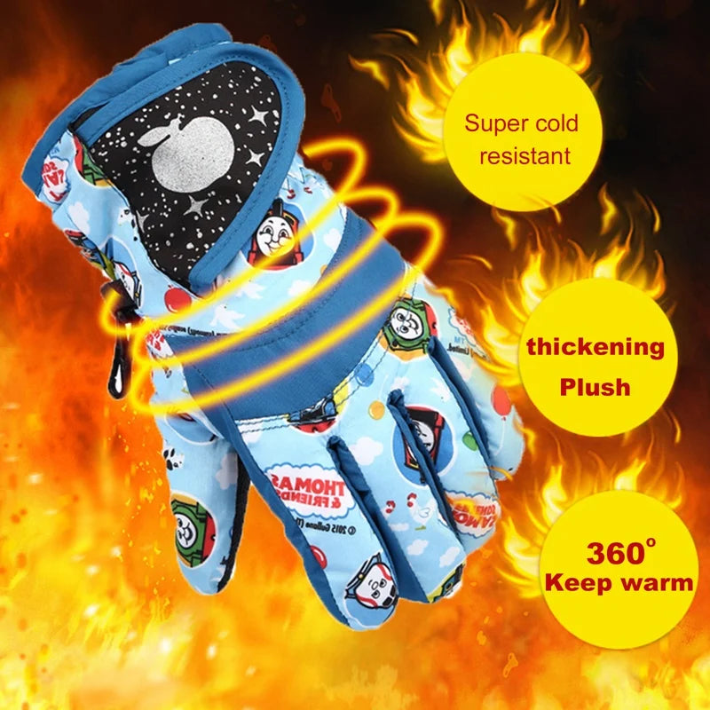 Winter Warm Snowboarding Ski Gloves for Kids | Waterproof & Breathable