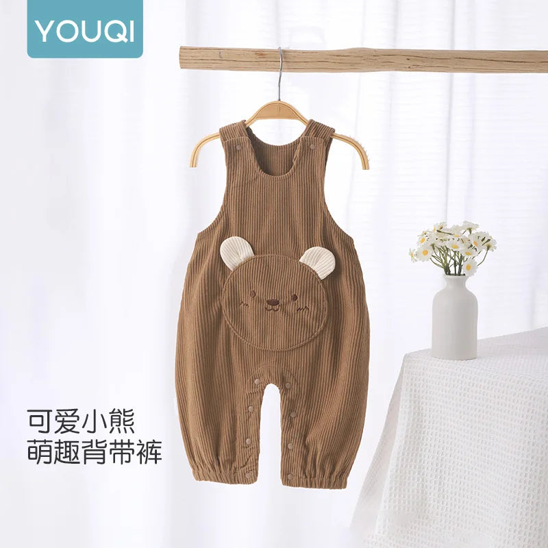 Comfy Open-Crotch Baby Overalls for Boys and Girls | Autumn Style