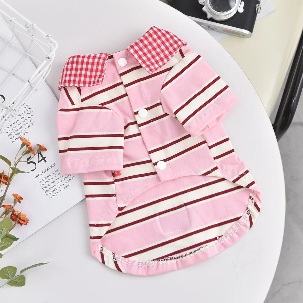 Stylish Spring Summer Pet Shirt for Small Dogs and Cats