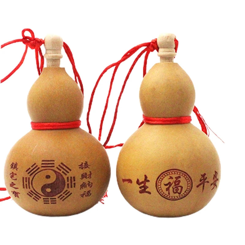 Mini Wine Gourd Ornament | Traditional Carving for Festivities