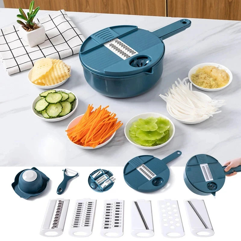 9-in-1 Vegetable Cutter | Multi-Functional Slicer & Grater