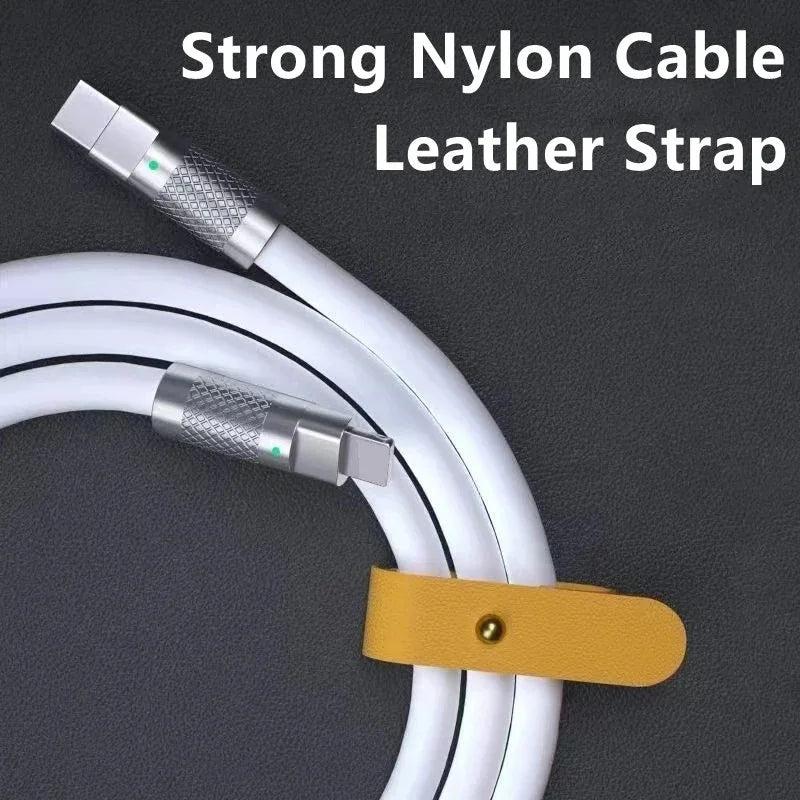 120W Super Fast Charge PD Type C Liquid Silicone Cable