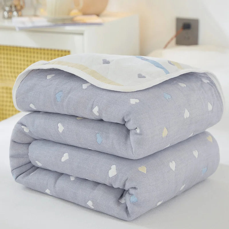 Breathable Summer Quilt | Multi-functional Cotton Towel Blanket