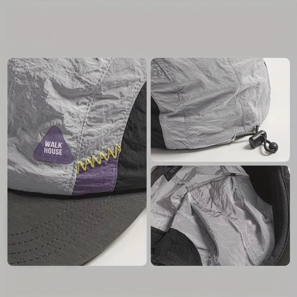 Color Matching Baseball Cap Summer Thin Breathable Quick-drying Hat Flat-brimmed Casual Sun Protection Caps Men and Women