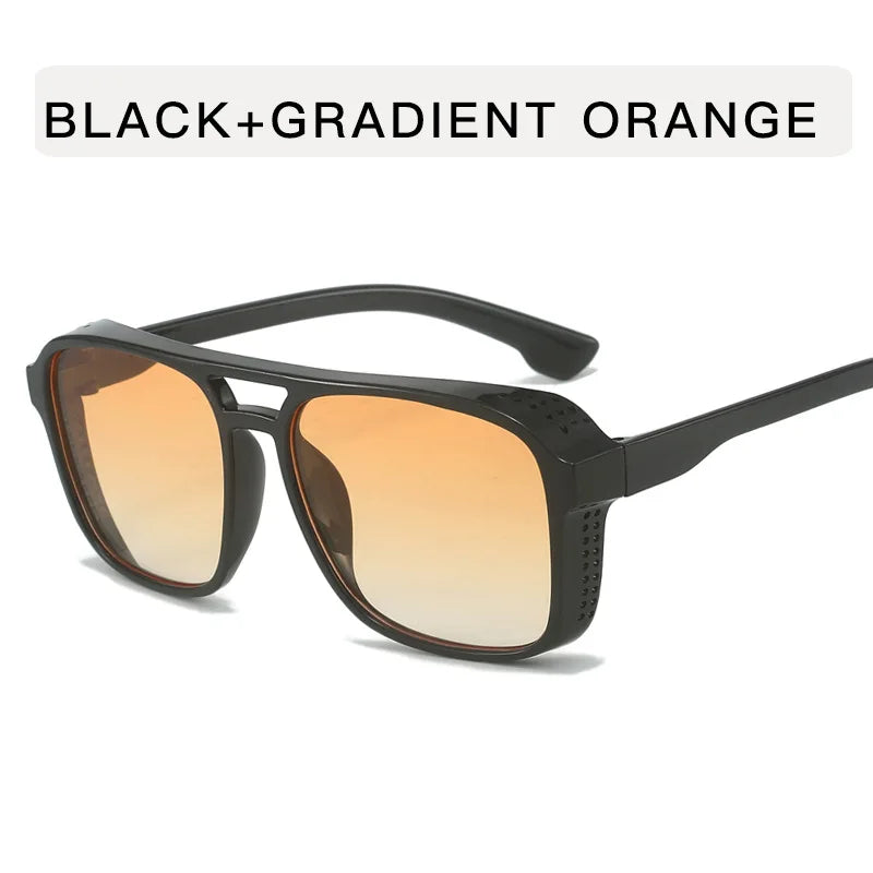 Classic Steampunk Style Sunglasses | Retro Square Sunglasses