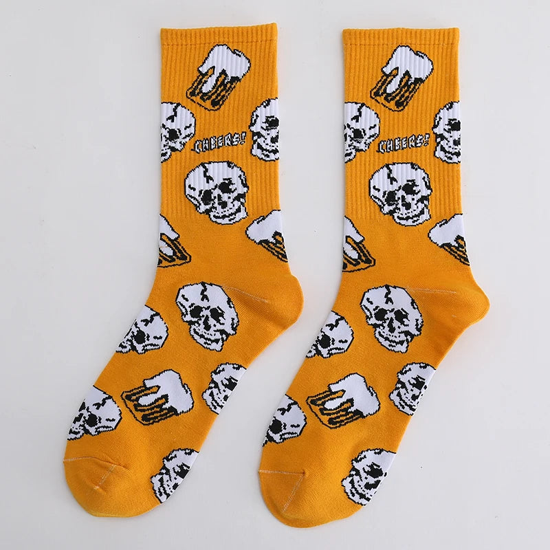 Trendy Unisex Cartoon Cotton Crew Socks | Comfort Meets Style