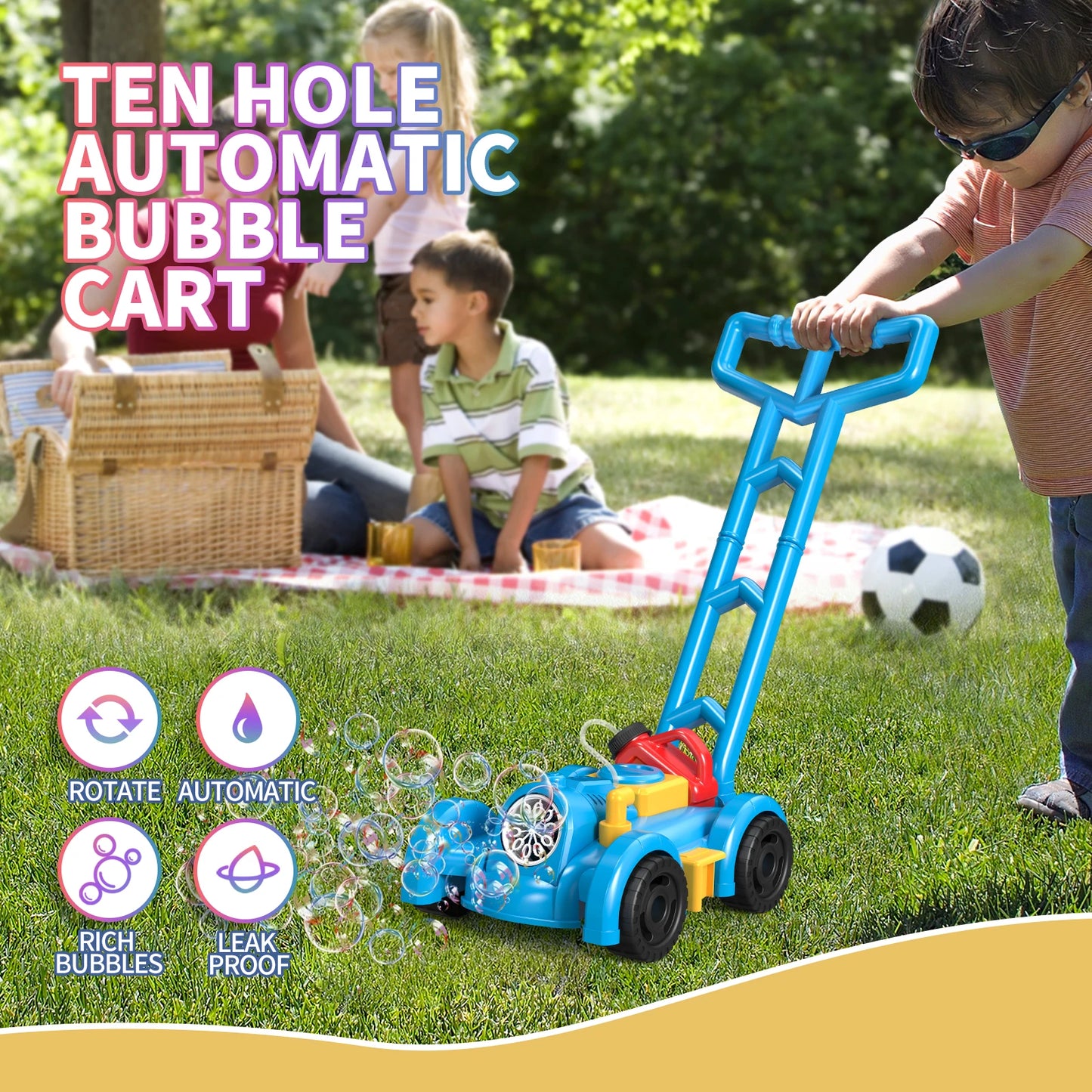 Children's Bubble Lawn Mower | Fun Outdoor Gardening Toy