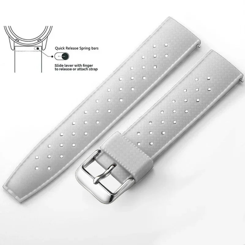 Tropical Silicone Watch Band | Quick Release Rubber Strap